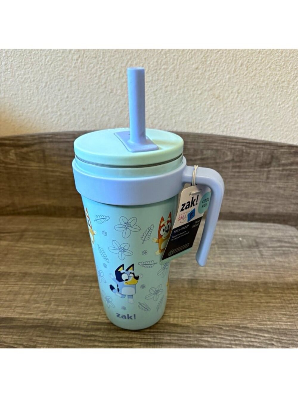 Zak! Bluey & Bingo 18oz Double Wall Stainless Bottle w/ Straw Twist Lid